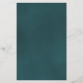 エレガントティール（緑がかった色）バラ予算結婚式招待状 (裏面)