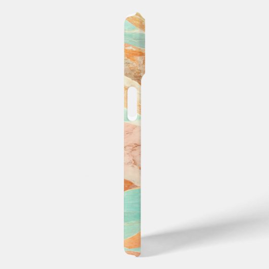 エレガントティール(緑がかった色)バーンドアンマーブルラグジュアモノグラムのリー Case-Mate iPhoneケース (裏面 / 右)