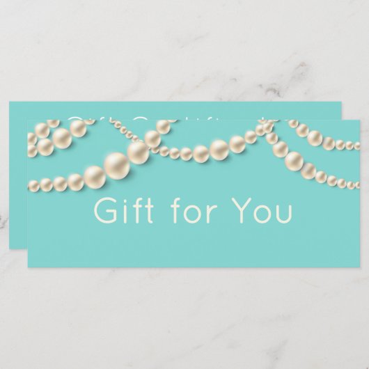 エレガントティール(緑がかった色)&パールギフト証明書 (正面/裏面)