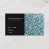 エレガントティール（緑がかった色）・ファイナンス・コンサルタント・ビジネスCa 名刺 (裏面)