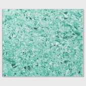 エレガントティール（緑がかった色）フェイク箔模様 ラッピングペーパー (フラット)
