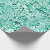 エレガントティール（緑がかった色）フェイク箔模様 ラッピングペーパー (角)