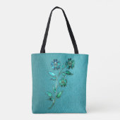 エレガントティール(緑がかった色)フローラトート トートバッグ (裏面)