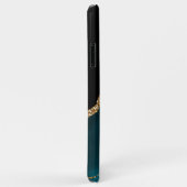 エレガントティール(緑がかった色)ブラック金ゴールドモノグラムイニシャル名 Case-Mate iPhoneケース (裏面/右)