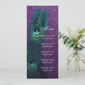 エレガントティール(緑がかった色)ブルーパープルピーコッ結婚クス メニュー (スタンド正面)