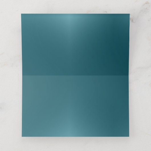 エレガントティール(緑がかった色)ブルー座席表又はエスコートカード プレイスカード (内部開封)