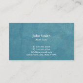 エレガントティール（緑がかった色）ブルー数学チューターの名刺 名刺 (裏面)