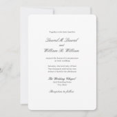 エレガントティール(緑がかった色)ブルー – ファミリ結婚式招待状 招待状 (正面)
