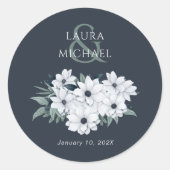 エレガントティール(緑がかった色)ミントフローラ ラウンドシール (正面)