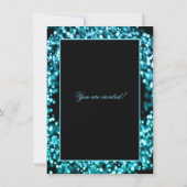 エレガントティール(緑がかった色)企業のクリスマスライトパーティー 招待状 (裏面)