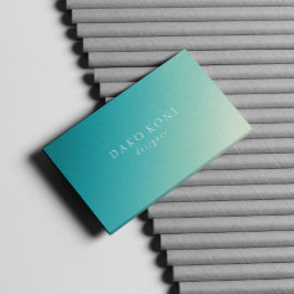 エレガントティール（緑がかった色）勾配名刺 名刺