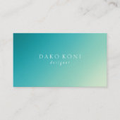 エレガントティール(緑がかった色)勾配名刺 名刺 (正面)