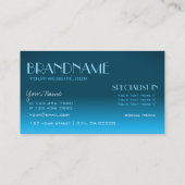 エレガントティール(緑がかった色)勾配鏡フォントクラシックスタイリッシュ 名刺 (裏面)