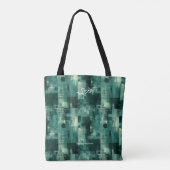 エレガントティール（緑がかった色）単色パーソナライズされたトートバッグ トートバッグ (裏面)