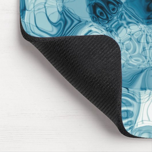 エレガントティール(緑がかった色)抽象芸術幾何形状アートワーク | マウスパッド (コーナー)