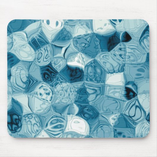エレガントティール(緑がかった色)抽象芸術幾何形状アートワーク | マウスパッド (正面)