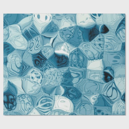 エレガントティール(緑がかった色)抽象芸術幾何形状アートワーク | ラッピングペーパー (フラット)