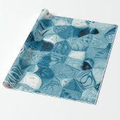 エレガントティール(緑がかった色)抽象芸術幾何形状アートワーク | ラッピングペーパー (アンロールド)