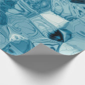 エレガントティール(緑がかった色)抽象芸術幾何形状アートワーク | ラッピングペーパー (角)