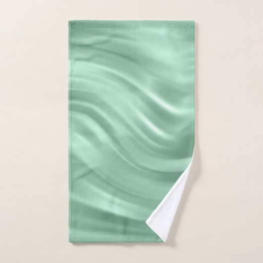 エレガントティール(緑がかった色)旋回パターンシックスタイリッシュ バスタオルセット (ハンドタオル)