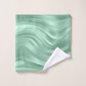 エレガントティール（緑がかった色）旋回パターンシックスタイリッシュ バスタオルセット (ウォッシュタオル)