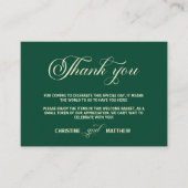 エレガントティール（緑がかった色）歓迎抱き枕バスケット座席表 エンクロージャーカード (正面)