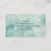 エレガントティール（緑がかった色）水彩ブランディング 名刺 (裏面)