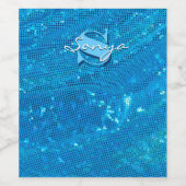 エレガントティール(緑がかった色)生地 ワインラベル (シングルラベル)