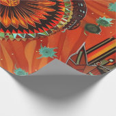 エレガントティール(緑がかった色)「複雑なエコー」フェスティバルラップマット ラッピングペーパー (角)