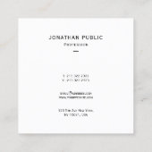 エレガントテキスモダントのテンプレートカスタムを消去 スクエア名刺 (裏面)