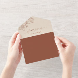 エレガントテラお洒落結婚コタ オールインワン招待状