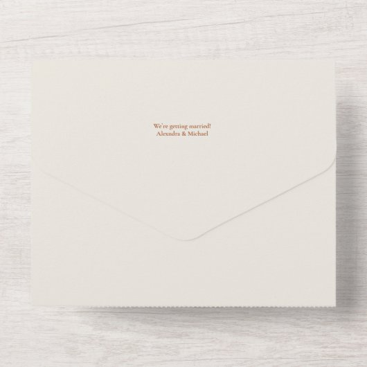 エレガントテラお洒落結婚コタ オールインワン招待状 (裏面)