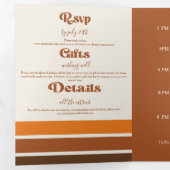 エレガントテラお洒落結婚コタ 三つ折り招待状 (内部最初)