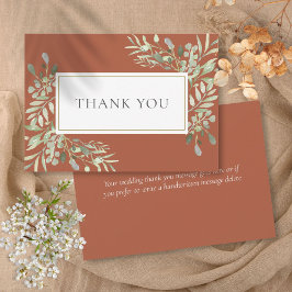 エレガントテラコタグ離れリー結婚ズ サンキューカード