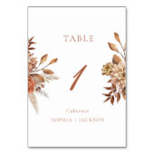 エレガントテラコタフローラ結婚ズ テーブルナンバー (裏面)