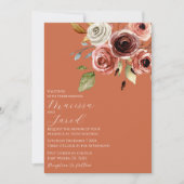エレガントテラコタフローラ結婚ズ 招待状 (正面)