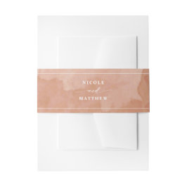 エレガントテラコッタさび水の色結婚、 招待状ベリーバンド