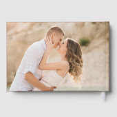 エレガントテラコッタと金ゴールド書道結婚の ゲストブック (裏面)