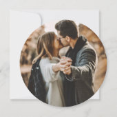 エレガントテラコッタと金ゴールド結婚の写真 セーブザデート (裏面)