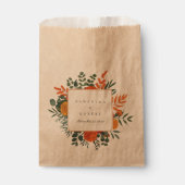 エレガントテラコッタティール（緑がかった色）秋縁どフローラ結婚ズ フェイバーバッグ (正面)