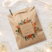 エレガントテラコッタティール（緑がかった色）秋縁どフローラ結婚ズ フェイバーバッグ (クリップ留めされた状態)