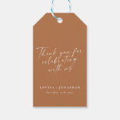 エレガントテラコッタトレンディースカスタムクリプトありがとう ギフトタグ (裏面)