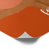 エレガントテラコッタフローラは我々の結婚手に ポスター (角)