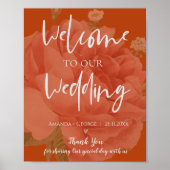 エレガントテラコッタフローラは我々の結婚手に ポスター (正面)