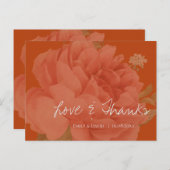 エレガントテラコッタフローラ結婚の愛と感謝していの ポストカード (正面/裏面)