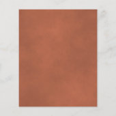 エレガントテラコッタ葉予算結婚のメニュー (裏面)