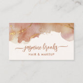 エレガントテラコッタ金ゴールド水彩 名刺 (正面)