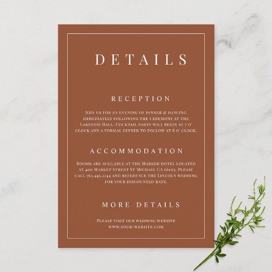 エレガントテラシンプルコトフォーマル結婚詳細 エンクロージャーカード