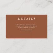 エレガントテラフォーマル結婚コッタ詳細 エンクロージャーカード (正面)