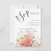 エレガントテラ素朴コッタフローラ水彩画 出欠カード (正面)